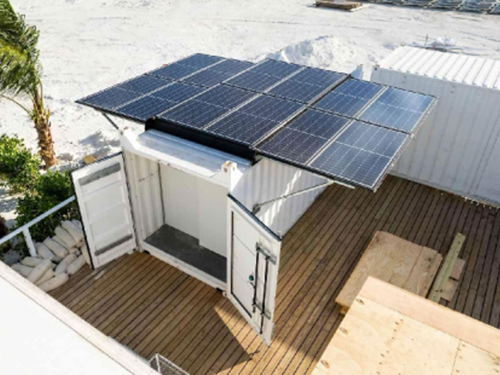 Solar Power Containers for Itse toimitettu virtalähde